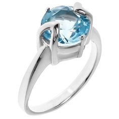 Balex Кольцо 1405936745 из серебра 925 пробы с топазом голубым природным, размер 19