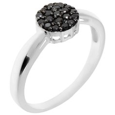 Balex Кольцо 1454930092 из серебра 925 пробы с фианитом, размер 18.5