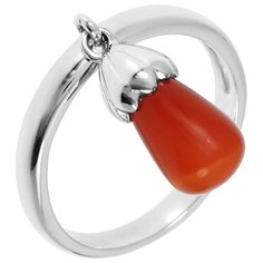Balex Кольцо 1429930060 из серебра 925 пробы с сердоликом природным, размер 17.5