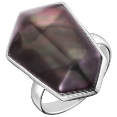 Balex Кольцо 1436930243 из серебра 925 пробы с перламутром, размер 17