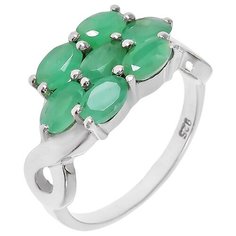 Balex Кольцо 1410931224 из серебра 925 пробы с изумрудом бериллом, размер 17