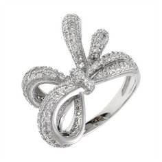 Balex Кольцо 1445910054 из серебра 925 пробы с фианитом, размер 16