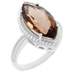 Balex Кольцо 1410931396 из серебра 925 пробы с раухтопазом природным, размер 19.5