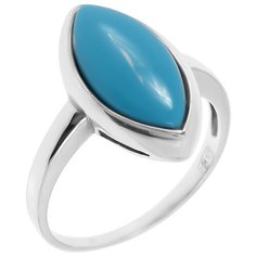 Balex Кольцо 1421930204 из серебра 925 пробы с бирюзой реконструированной, размер 17