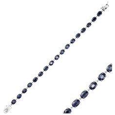 Balex Браслет 7457930010 из серебра 925 пробы с сапфиром корундом природным, 18 см, 10.07 г
