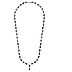 Balex Колье 9405937553 из серебра 925 пробы с сапфиром корундом природным, 45 см, 27.67 г