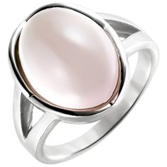 Balex Кольцо 1405937834 из серебра 925 пробы с розовым кварцем природным, размер 20