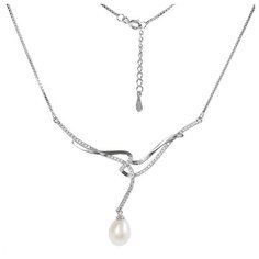 Balex Колье 9422920252 из серебра 925 пробы с жемчугом культивированным и фианитом, 40 см, 6.54 г