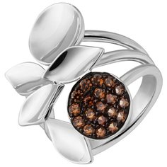 Balex Кольцо 1445900014 из серебра 925 пробы с фианитом, размер 16.5