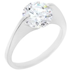 Balex Кольцо 1422910285 из серебра 925 пробы с фианитом, размер 19