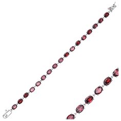 Balex Браслет 7457930011 из серебра 925 пробы с гранатом природным, 18.5 см, 11.23 г