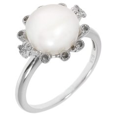 Balex Кольцо 1433920298 из серебра 925 пробы с жемчугом культивированным, размер 17