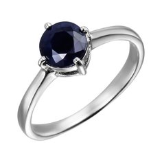 Balex Кольцо 1457930037 из серебра 925 пробы с сапфиром корундом природным, размер 17.5