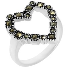 Balex Кольцо 1405934905 из серебра 925 пробы с марказитом, размер 16.5