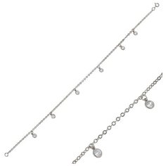 Balex Браслет 7505019163 из серебра 925 пробы с фианитом, 24 см, 3.21 г