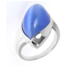 Balex Кольцо 1432920105 из серебра 925 пробы с кошачьим глазом синтетическим, размер 19