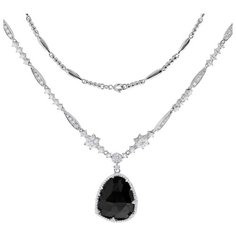 Balex Колье 9405937161 из серебра 925 пробы с ониксом и фианитом, 45 см, 23.06 г