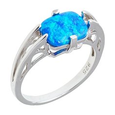 Balex Кольцо 1433930263 из серебра 925 пробы с опалом, размер 19