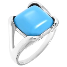 Balex Кольцо 1421930217 из серебра 925 пробы с бирюзой реконструированной, размер 17