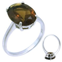 Balex Кольцо 1405937730 из серебра 925 пробы с кварцем Виски, размер 19