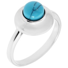Balex Кольцо 1422930281 из серебра 925 пробы с бирюзой реконструированной, размер 19