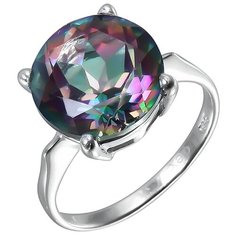 Balex Кольцо 1457930002 из серебра 925 пробы с мистик кварцем природным, размер 17