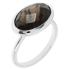 Balex Кольцо 1429930057 из серебра 925 пробы с раухтопазом природным, размер 17.5