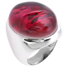 Balex Кольцо 1436930105 из серебра 925 пробы с перламутром и горным хрусталем, размер 18.5