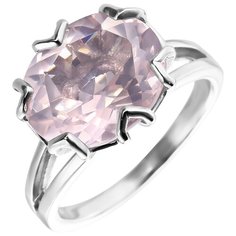 Balex Кольцо 1405937876 из серебра 925 пробы с розовым кварцем природным, размер 17