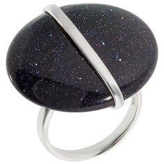 Balex Кольцо 1436930214 из серебра 925 пробы с авантюрином реконструированным, размер 17.5