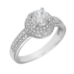 Balex Кольцо 1422910230 из серебра 925 пробы с фианитом, размер 18