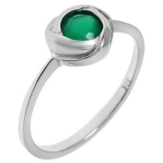 Balex Кольцо 1405936814 из серебра 925 пробы с хризопразом природным, размер 17