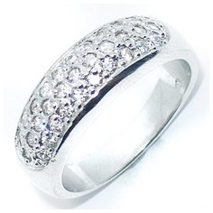 Balex Кольцо 1405932265 из серебра 925 пробы с фианитом, размер 18