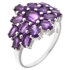 Balex Кольцо 1410931155 из серебра 925 пробы с аметистом природным, размер 17