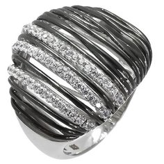 Balex Кольцо 1445910030 из серебра 925 пробы с фианитом, размер 16.5