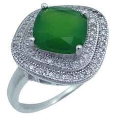 Balex Кольцо 1405937605 из серебра 925 пробы с агатом природным и фианитом, размер 17