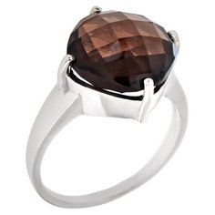 Balex Кольцо 1410931135 из серебра 925 пробы с раухтопазом природным, размер 18.5