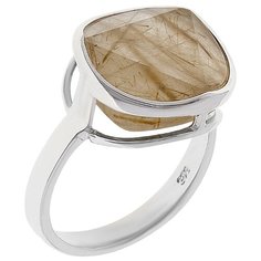 Balex Кольцо 1436930203 из серебра 925 пробы с рутиловым кварцем природным, размер 17.5