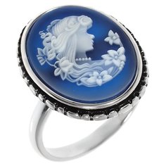 Balex Кольцо 1448930030 из серебра 925 пробы с агатом природным, размер 18