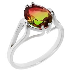 Balex Кольцо 1405936708 из серебра 925 пробы с кварцем Радужным, размер 18