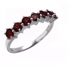 Balex Кольцо 1405937203 из серебра 925 пробы с гранатом природным, размер 17.5