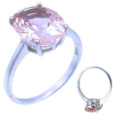 Balex Кольцо 1405937775 из серебра 925 пробы с морганитом синтетическим, размер 18