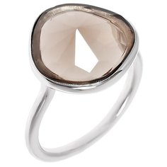 Balex Кольцо 1436930139 из серебра 925 пробы с раухтопазом природным, размер 19