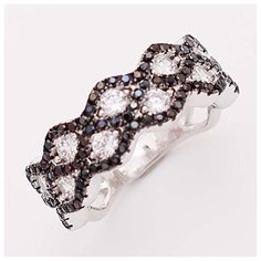 Balex Кольцо 1418910203 из серебра 925 пробы с фианитом, размер 16.5