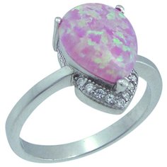 Balex Кольцо 1405937522 из серебра 925 пробы с опалом и фианитом, размер 19