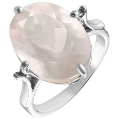 Balex Кольцо 1405937875 из серебра 925 пробы с розовым кварцем природным, размер 19