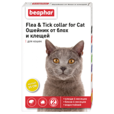 Beaphar ошейник от блох и клещей Flea & Tick для кошек, 35 см