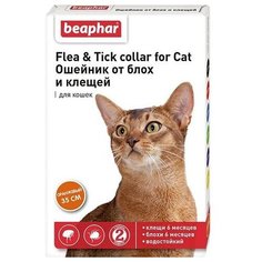 Beaphar ошейник от блох и клещей Flea & Tick для кошек, 35 см
