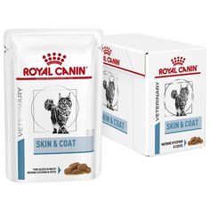 Корм для стерилизованных кошек Royal Canin Skin & Coat Formula 24шт. х 100 г (кусочки в соусе)