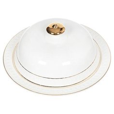 Коралл Блюдо для блинов Снежная королева 25.4 см белый